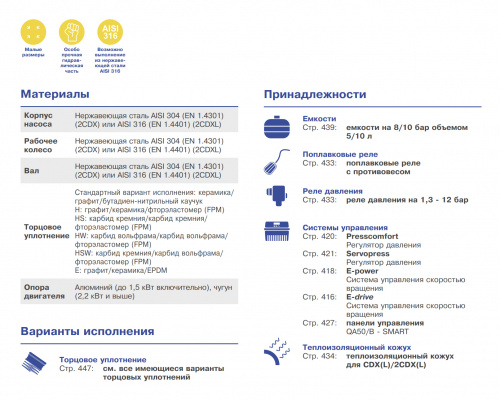 Центробежный одноступенчатый насос Ebara 2CDX/I 70/30 IE3 Q1AEGG R3 (Артикул 1611156904I)  купить (фото, вид 2)