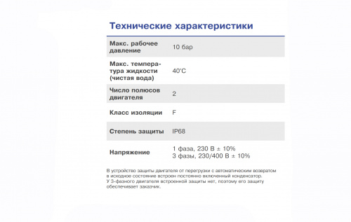 Погружной многоступенчатый скважинный центробежный насос Ebara IDROGO M40/10 6,5 H07RN8F OASE CL.A (Артикул 1582051321)  купить (фото, вид 3)