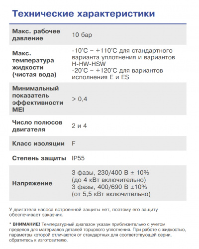 Консольно-моноблочный центробежный насос Ebara 3LPF 50-160/R Q1Q1EGG D.140 (Артикул 1863000102)  купить (фото, вид 2)