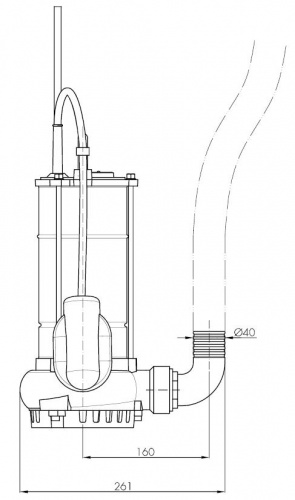 Погружной дренажный насос Hydropompe HYDRO 4XM/G  купить (фото, вид 5)