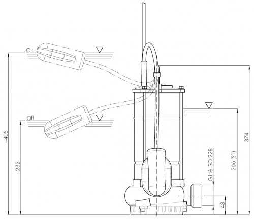 Погружной дренажный насос Hydropompe HYDRO 4XM/G  купить (фото, вид 1)