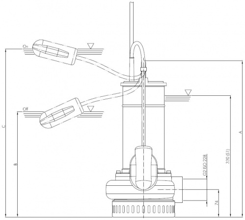 Погружной дренажный насос Hydropompe HYDRO 11XT/G  купить (фото, вид 1)