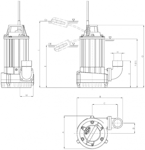 Погружной дренажный насос Hydropompe HYDRO 10T/G  купить (фото, вид 5)